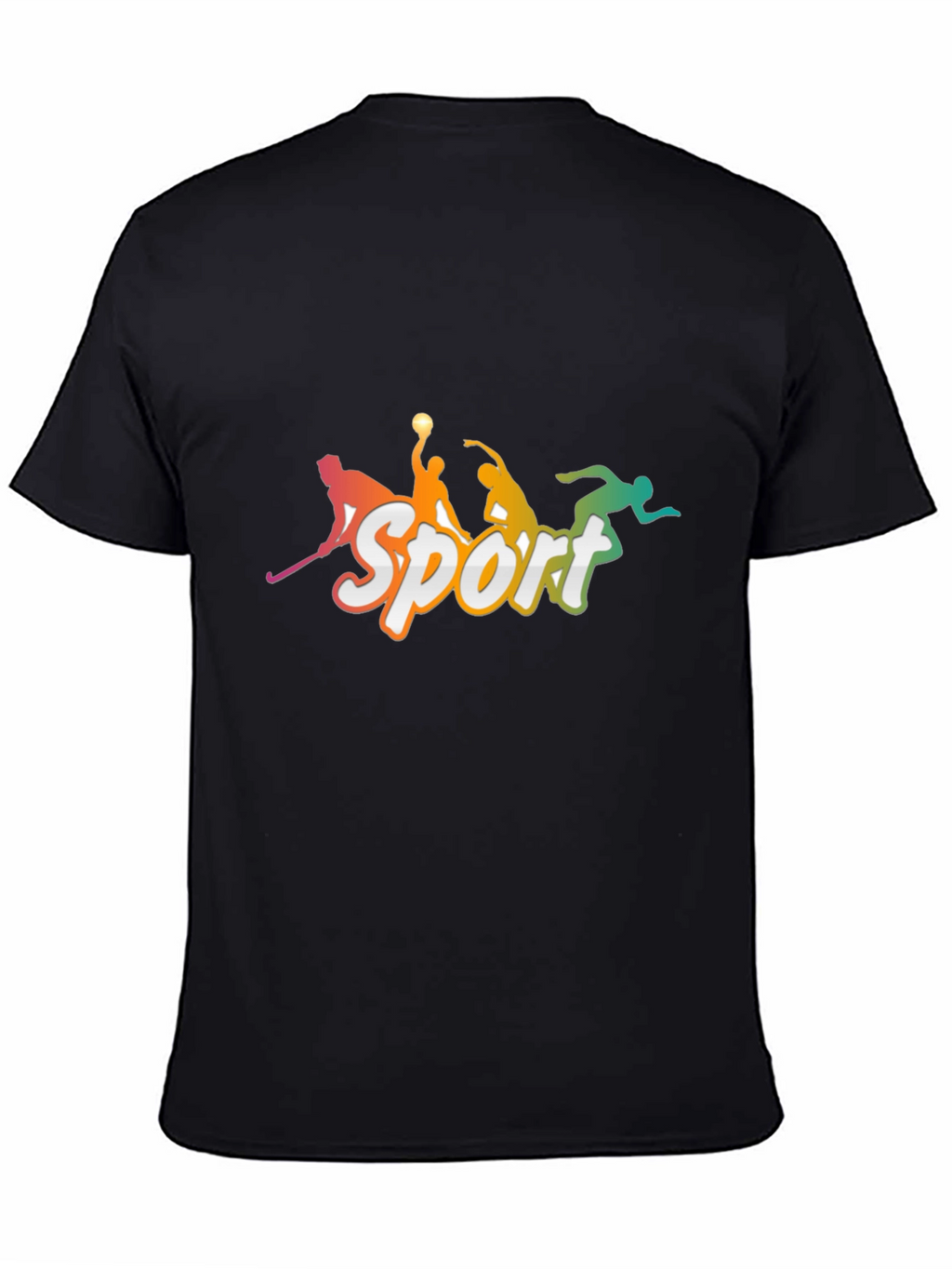 Mens Black Sport Graphic T-Shirt