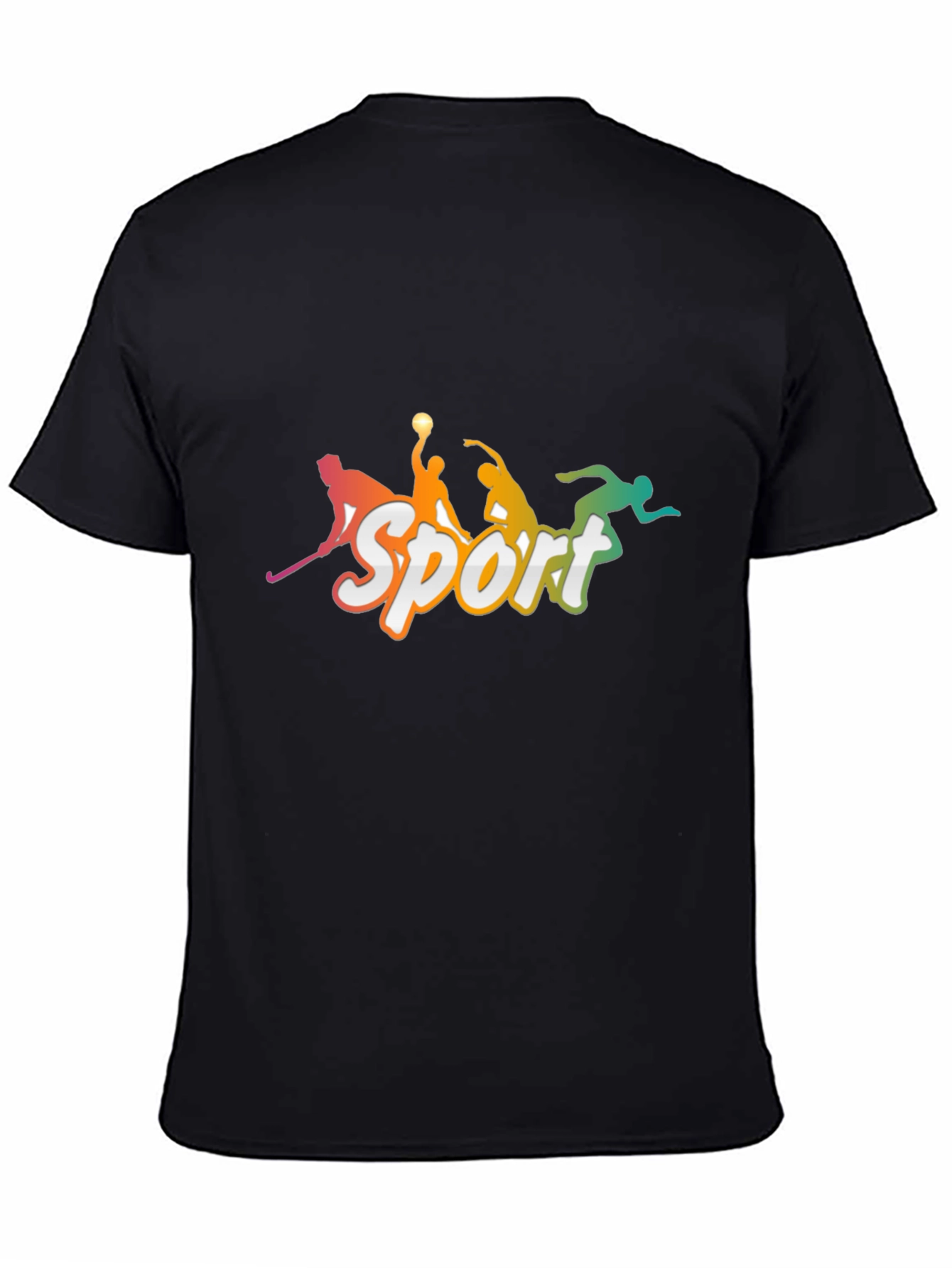Mens Black Sport Graphic T-Shirt