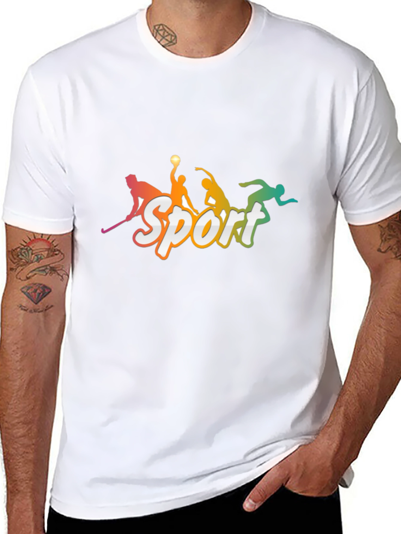 Mens Black Sport Graphic T-Shirt