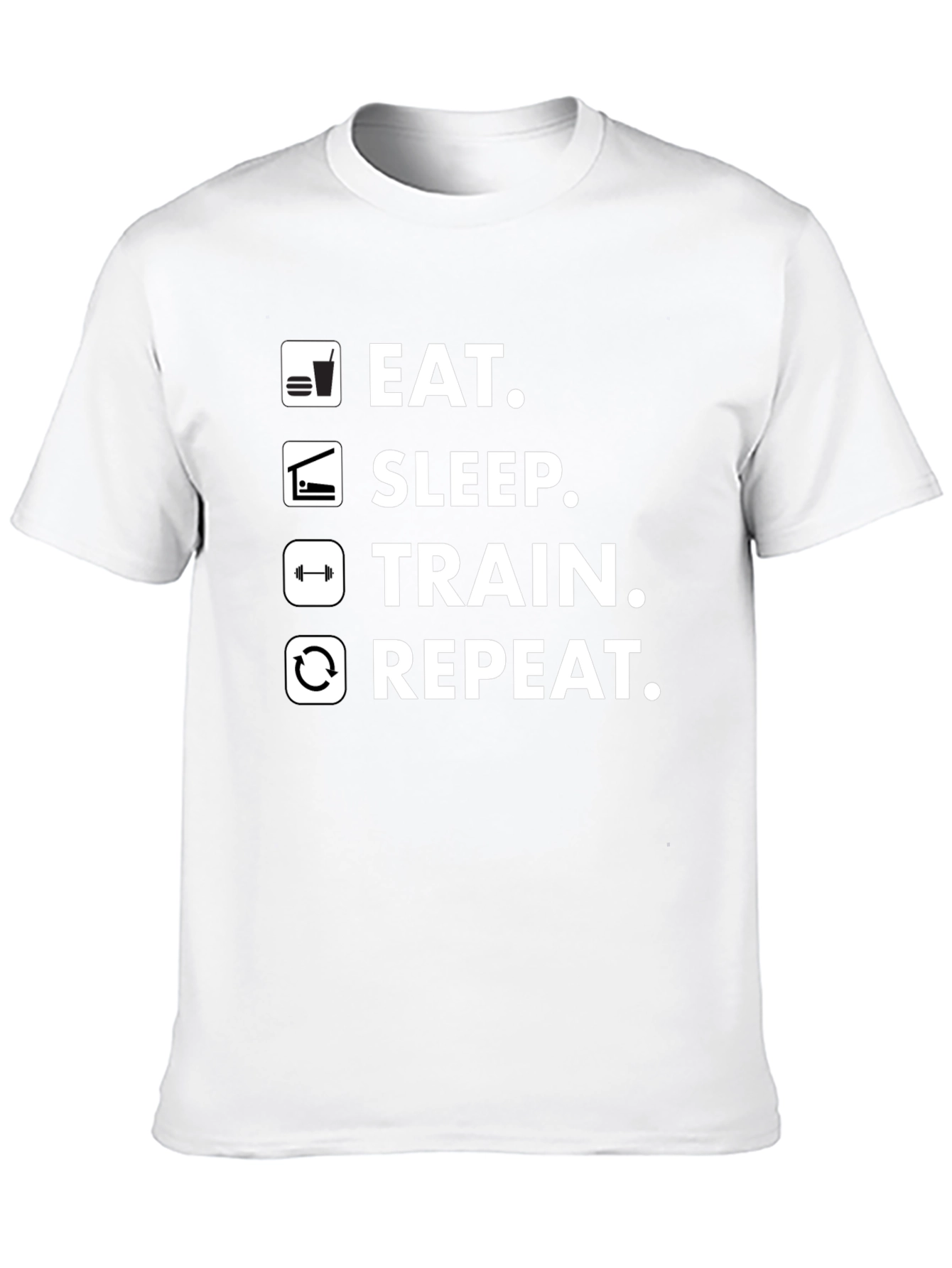 Eat Sleep Train Repeat Gym T-Shirt