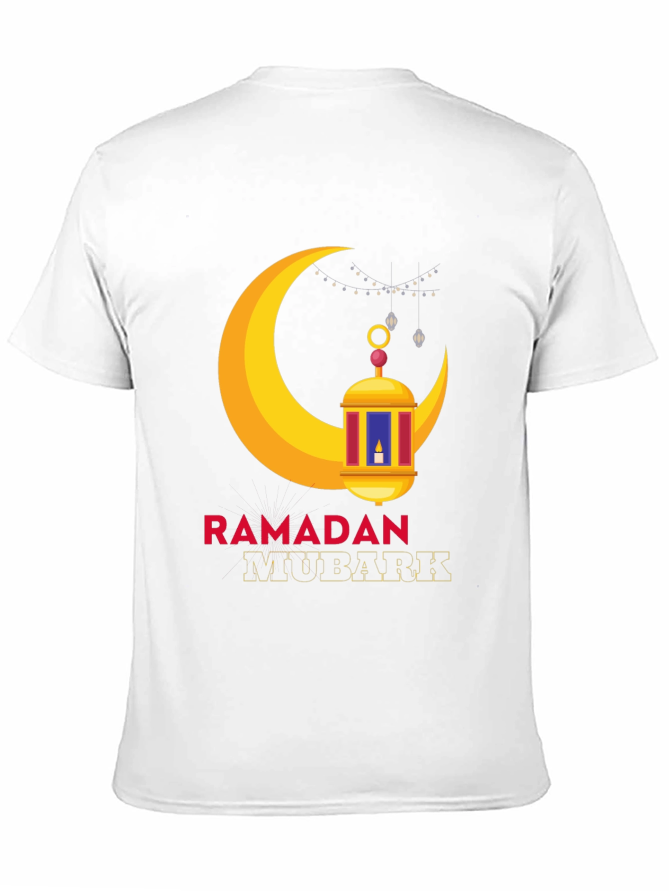 Ramadan Mubarak Graphic Tee - Festive Crescent Moon Design
