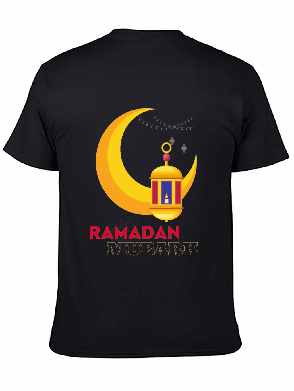 Ramadan Mubarak Graphic Tee - Festive Crescent Moon Design