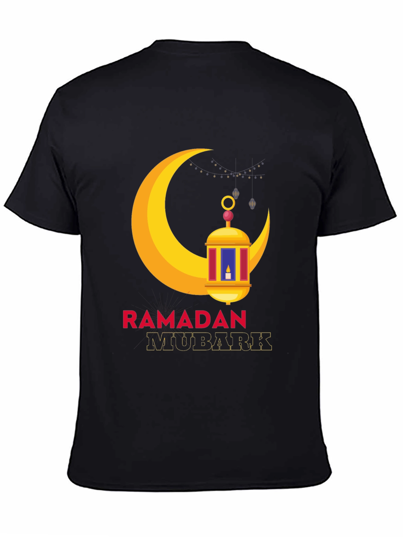 Ramadan Mubarak Graphic Tee - Festive Crescent Moon Design