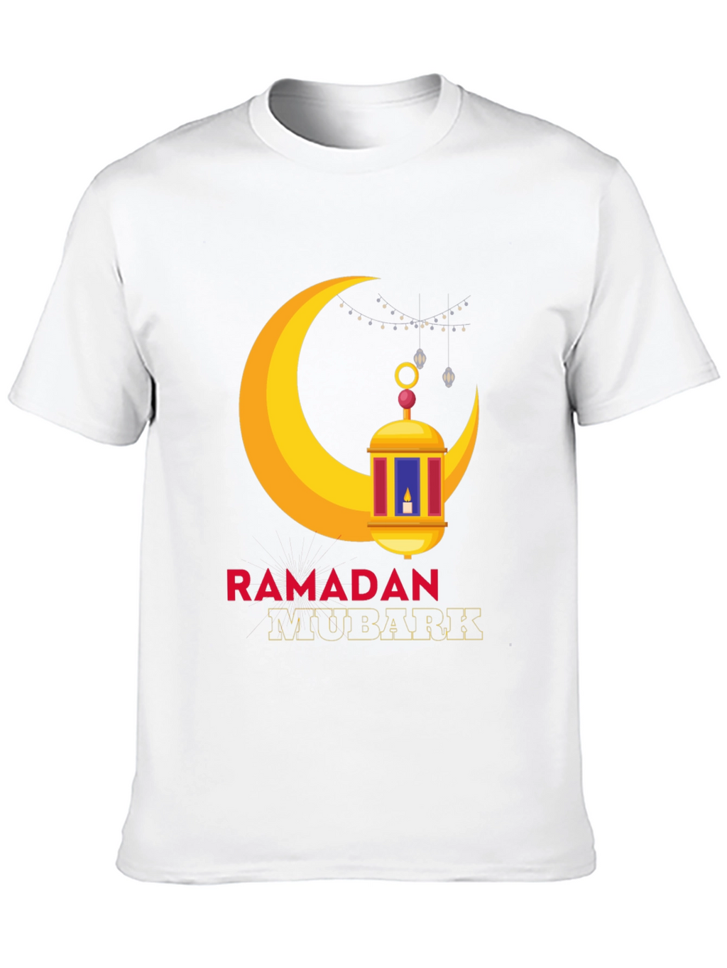 Ramadan Mubarak Graphic Tee - Festive Crescent Moon Design