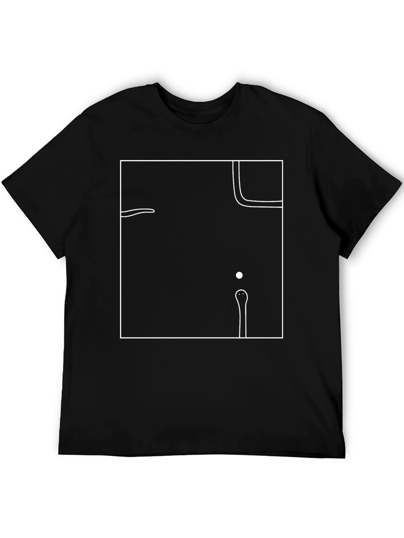 Abstract Graphic Tee - Black Cotton T-Shirt