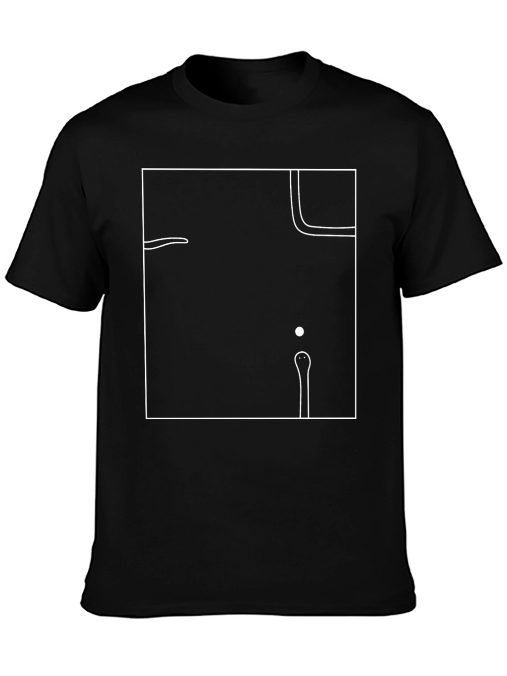 Abstract Graphic Tee - Black Cotton T-Shirt