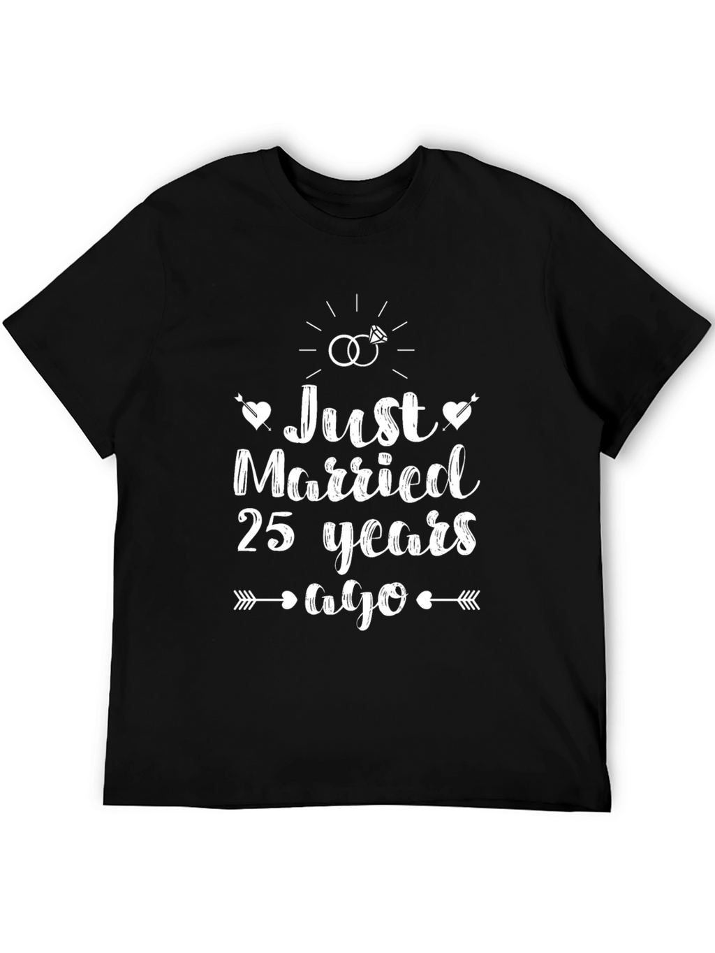 Just Married 25 Years Ago Anniversary T-Shirt