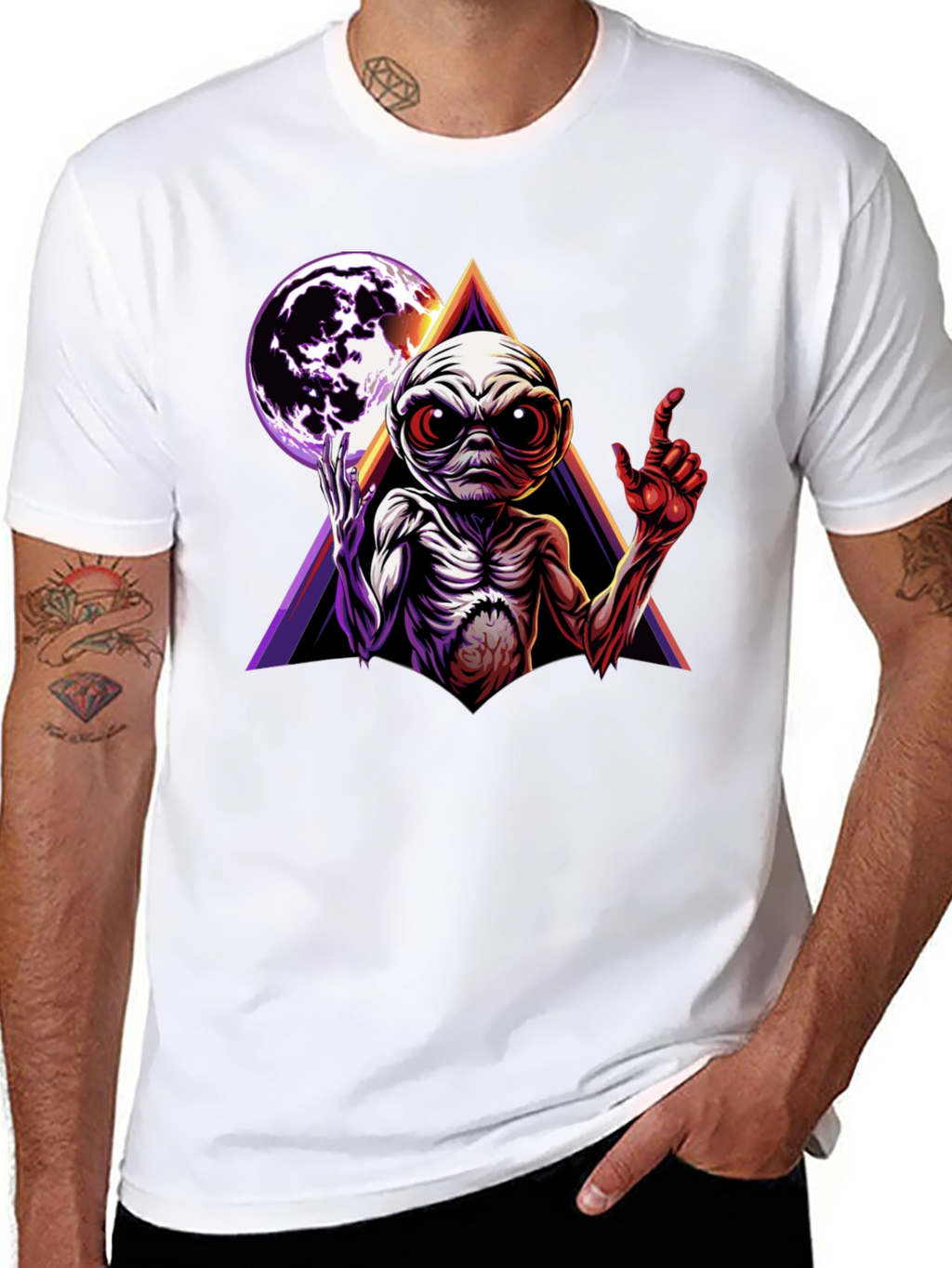 Alien Moon Triangle Graphic Tee