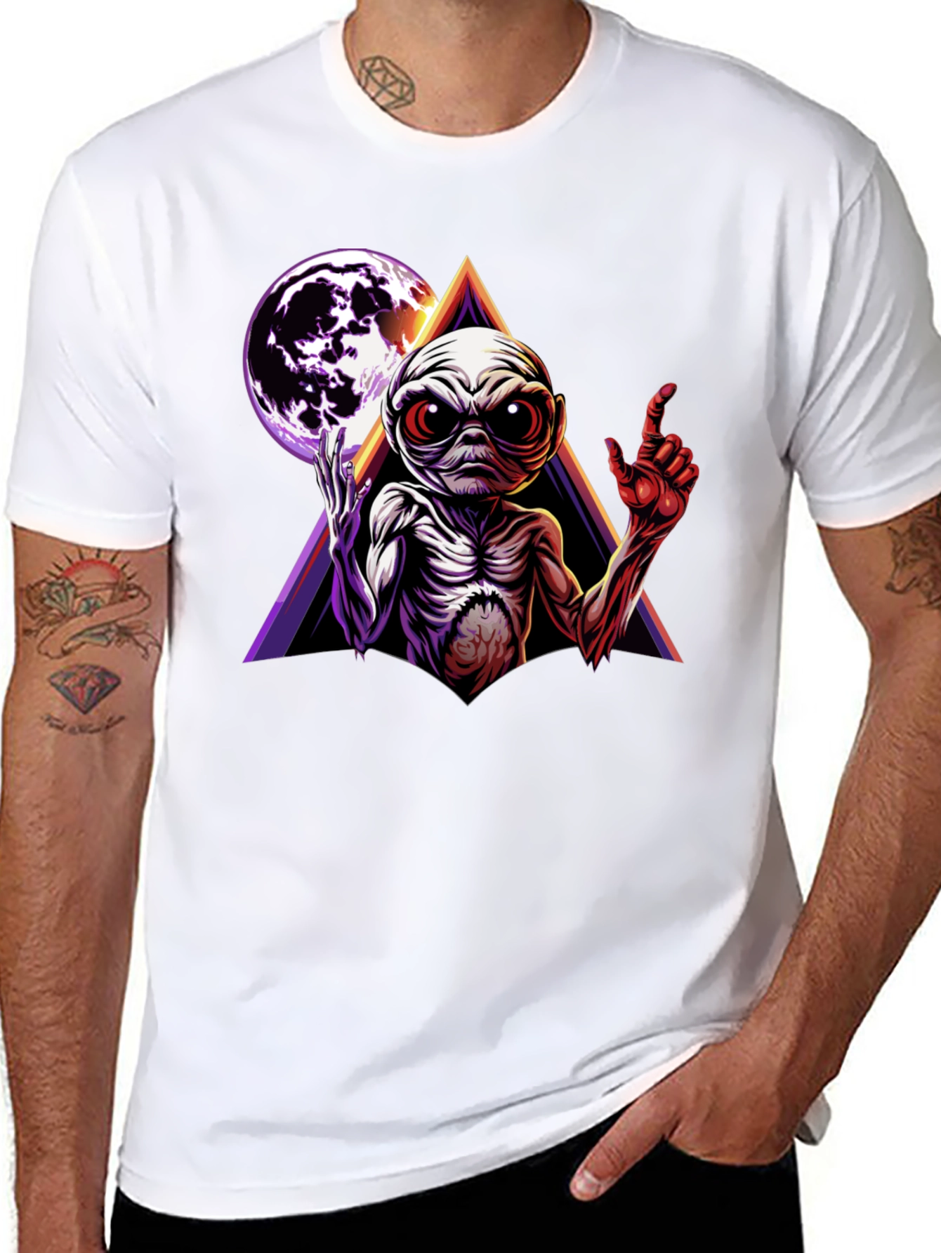 Alien Moon Triangle Graphic Tee