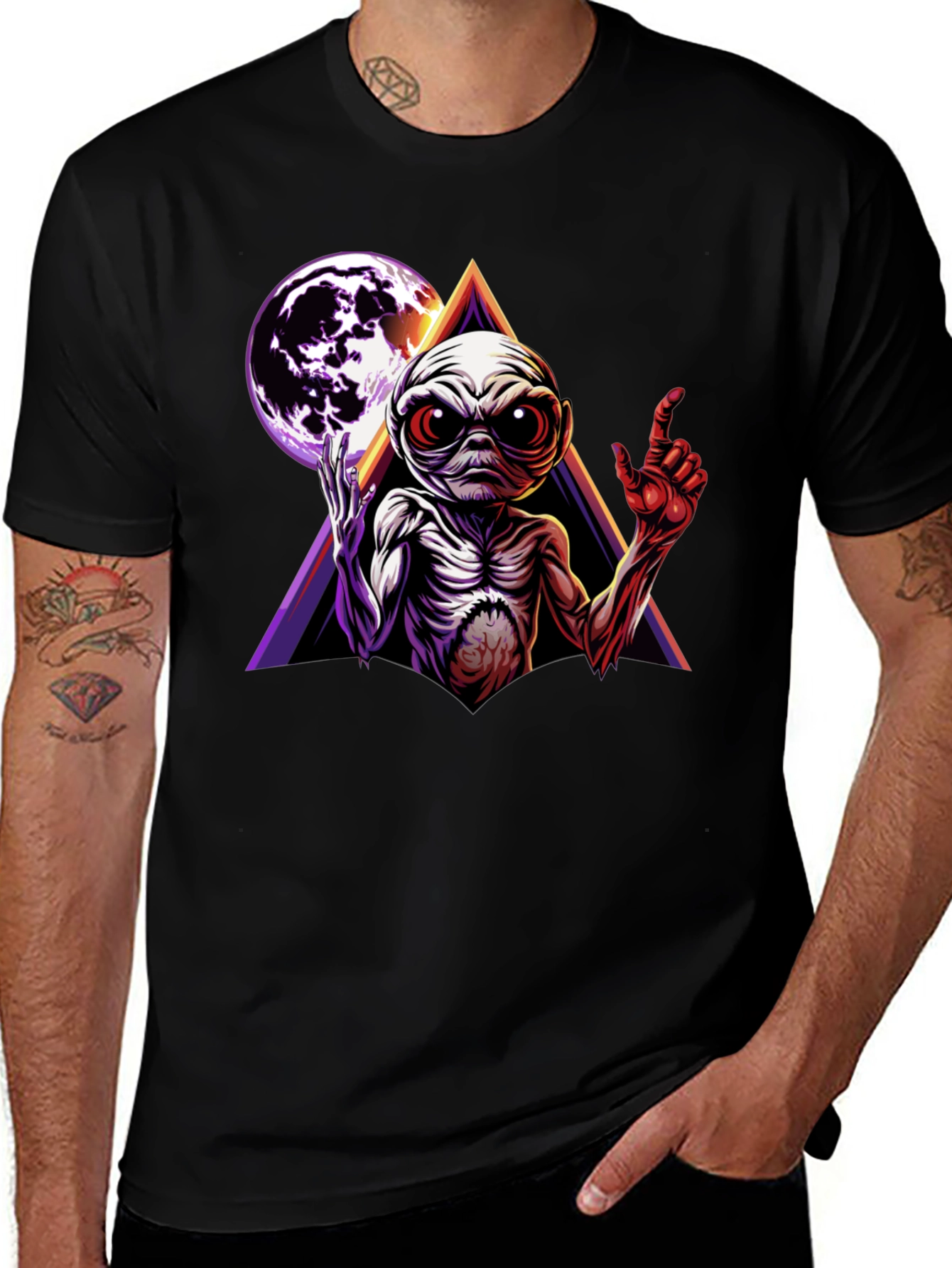 Alien Moon Triangle Graphic Tee