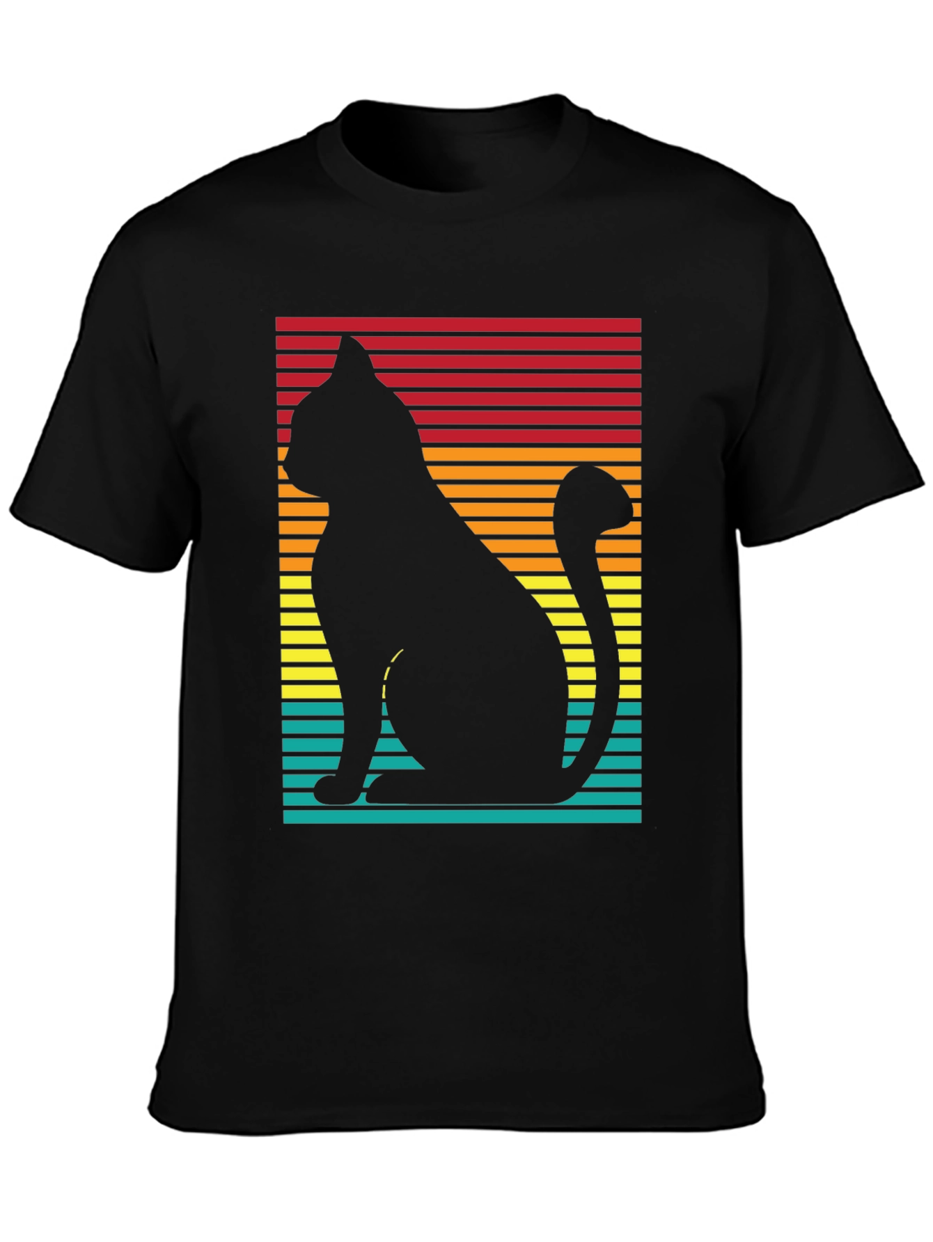 Retro Cat Silhouette T-Shirt