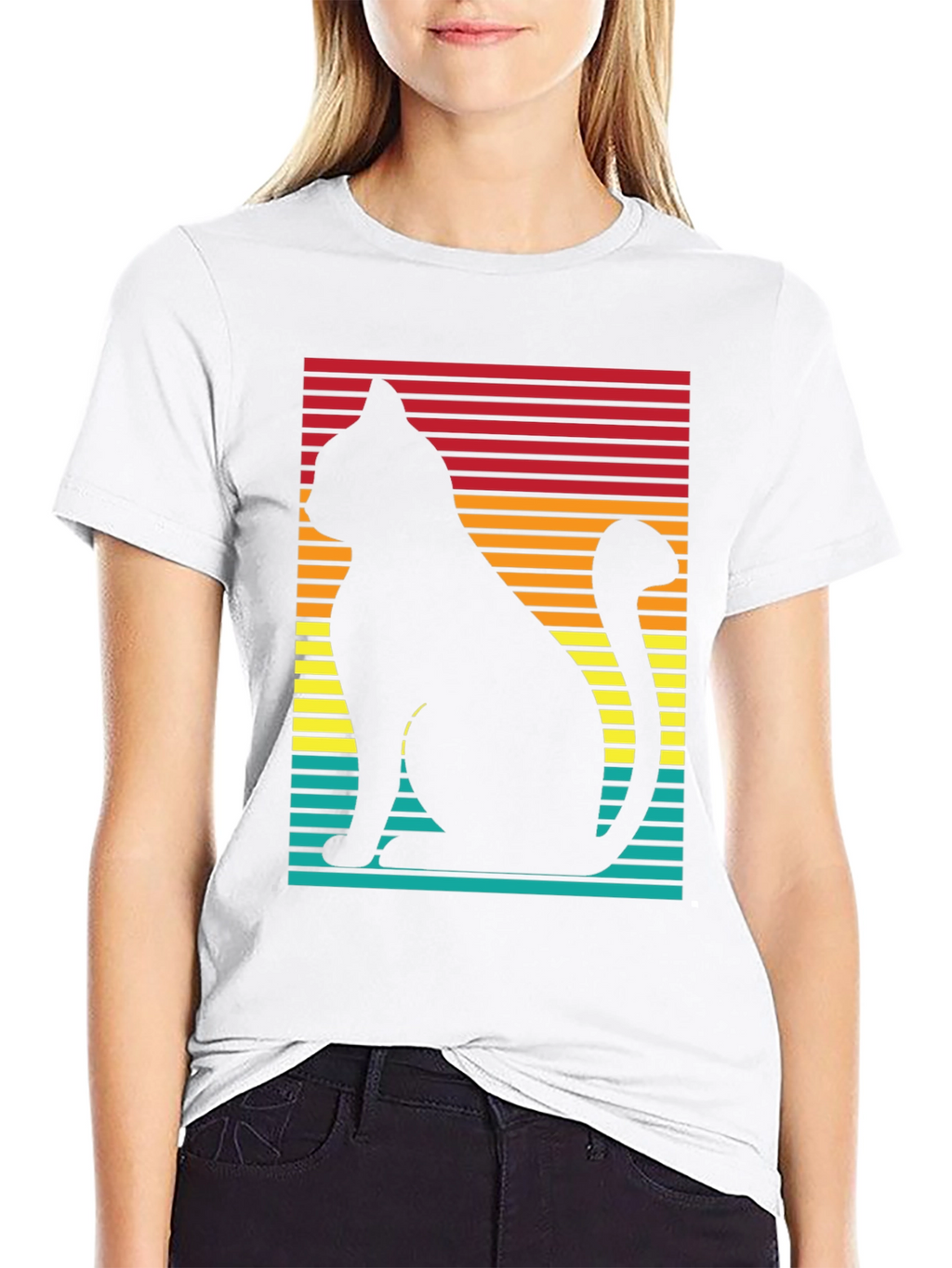 Retro Cat Silhouette T-Shirt