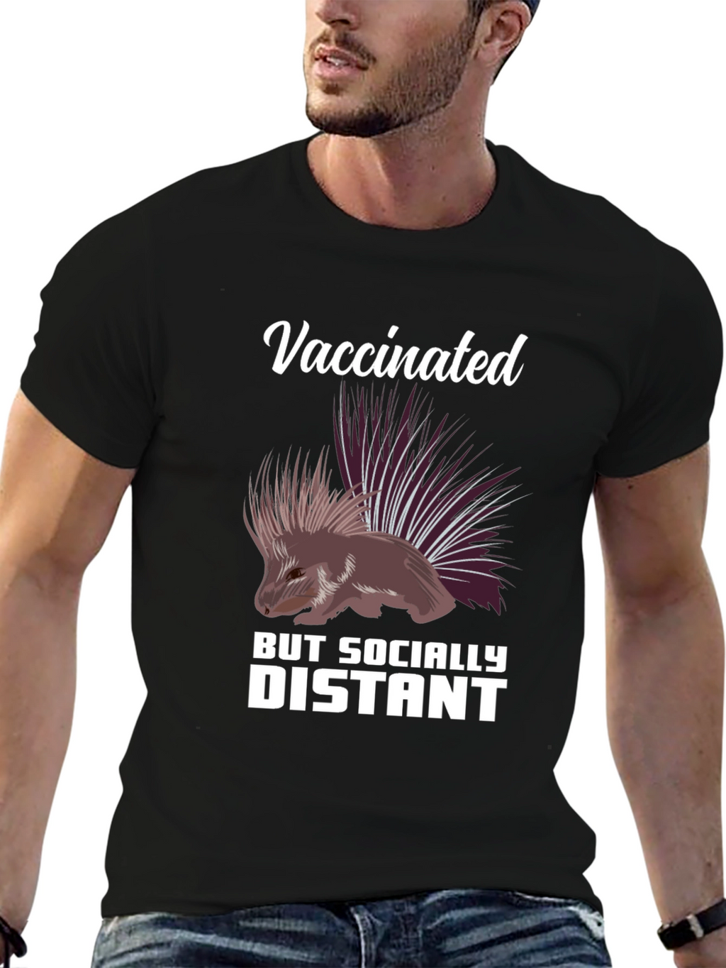 Vaccinated But Socially Distant Graphic Tee