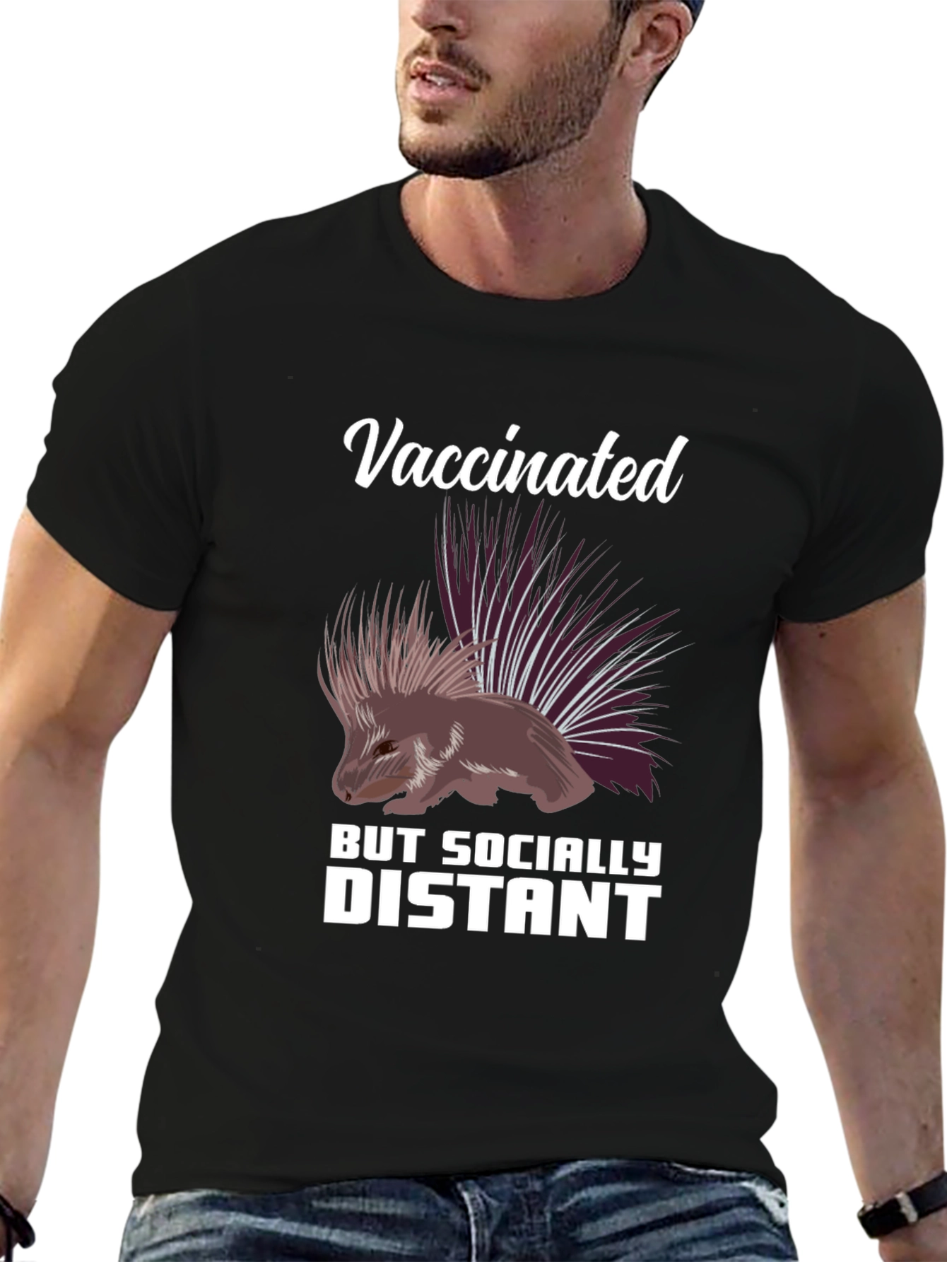 Vaccinated But Socially Distant Graphic Tee