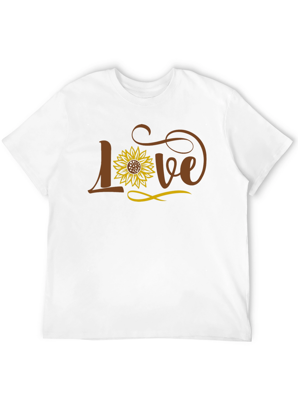 Love Sunflower Graphic Black T-Shirt