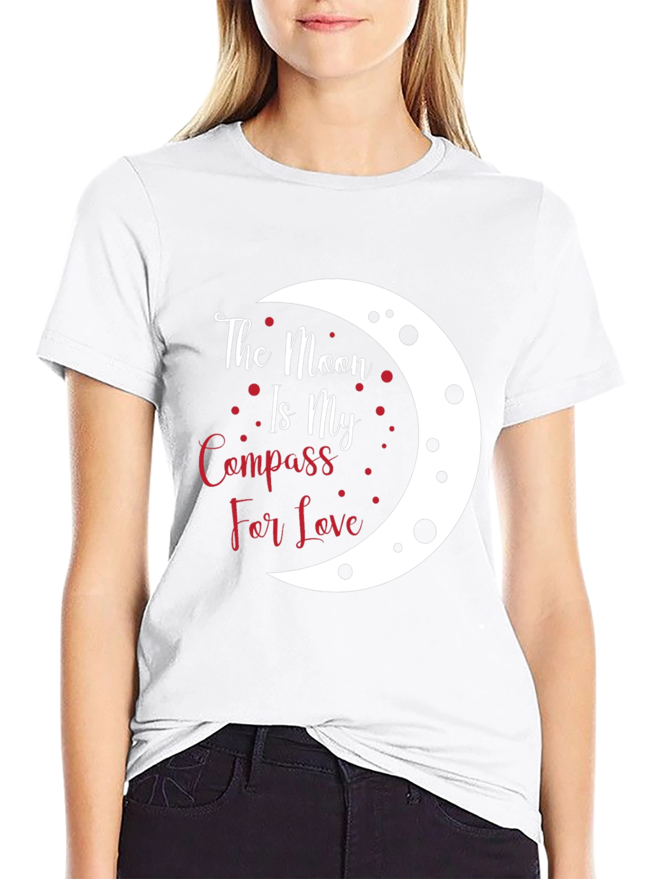 Moon Compass Love T-Shirt - Unique Graphic Tee