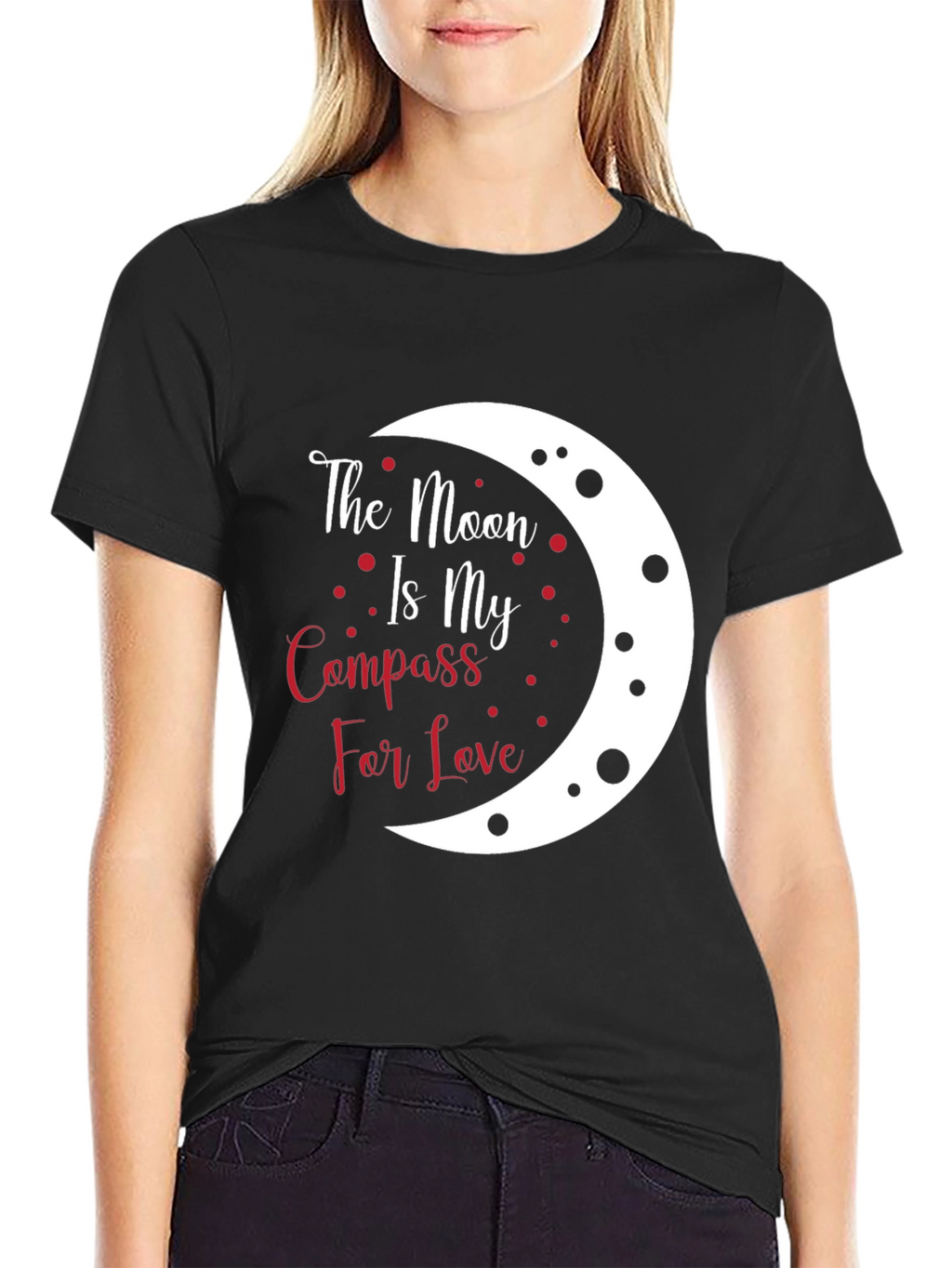 Moon Compass Love T-Shirt - Unique Graphic Tee