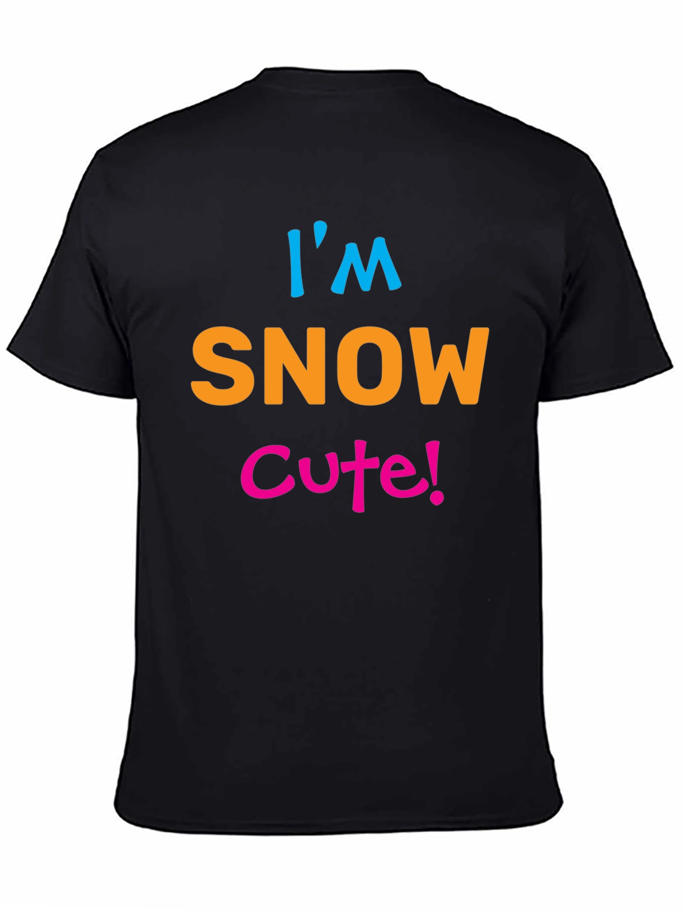 Im Snow Cute! Black Graphic Tee Shirt