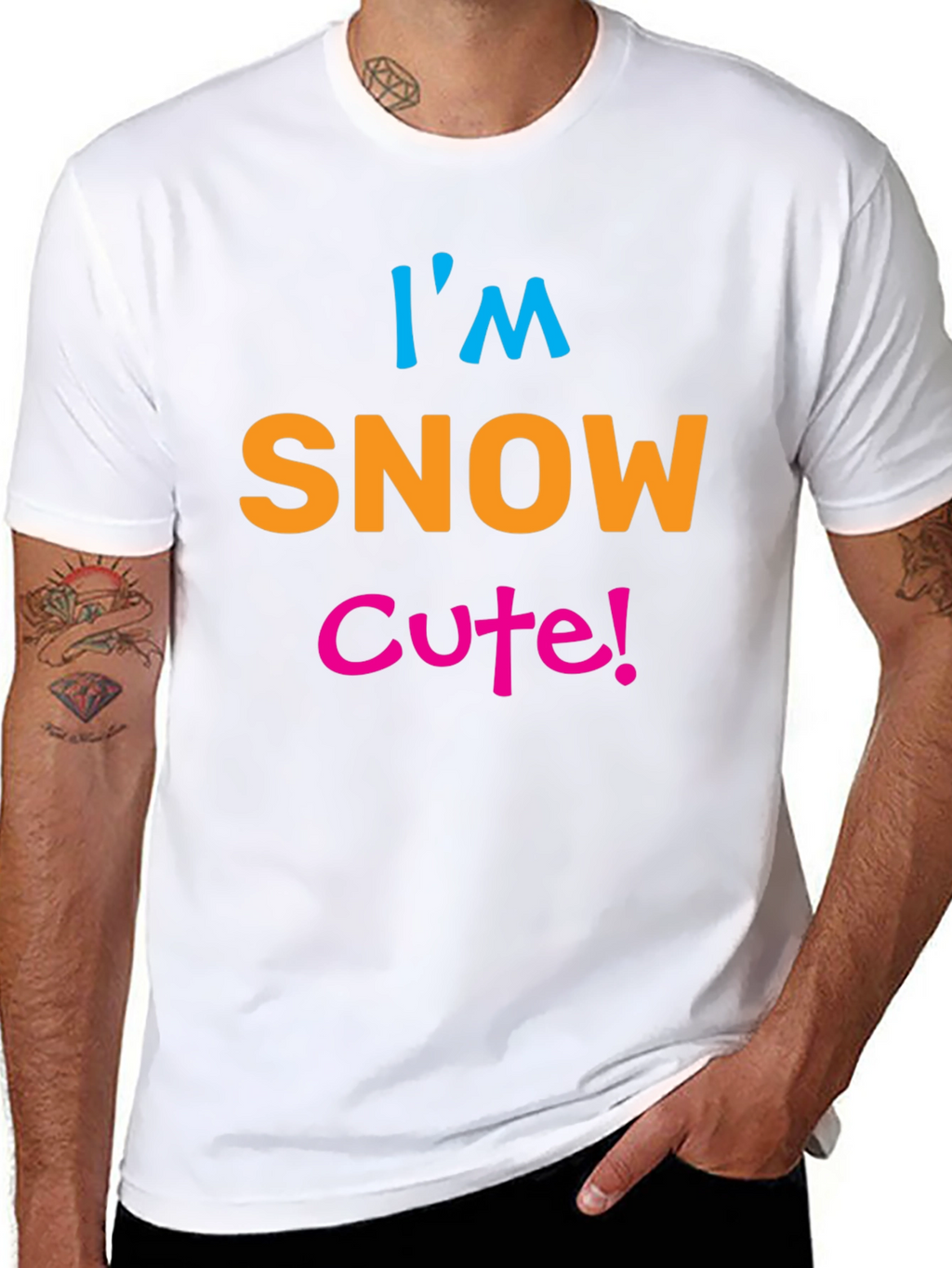 Im Snow Cute! Black Graphic Tee Shirt