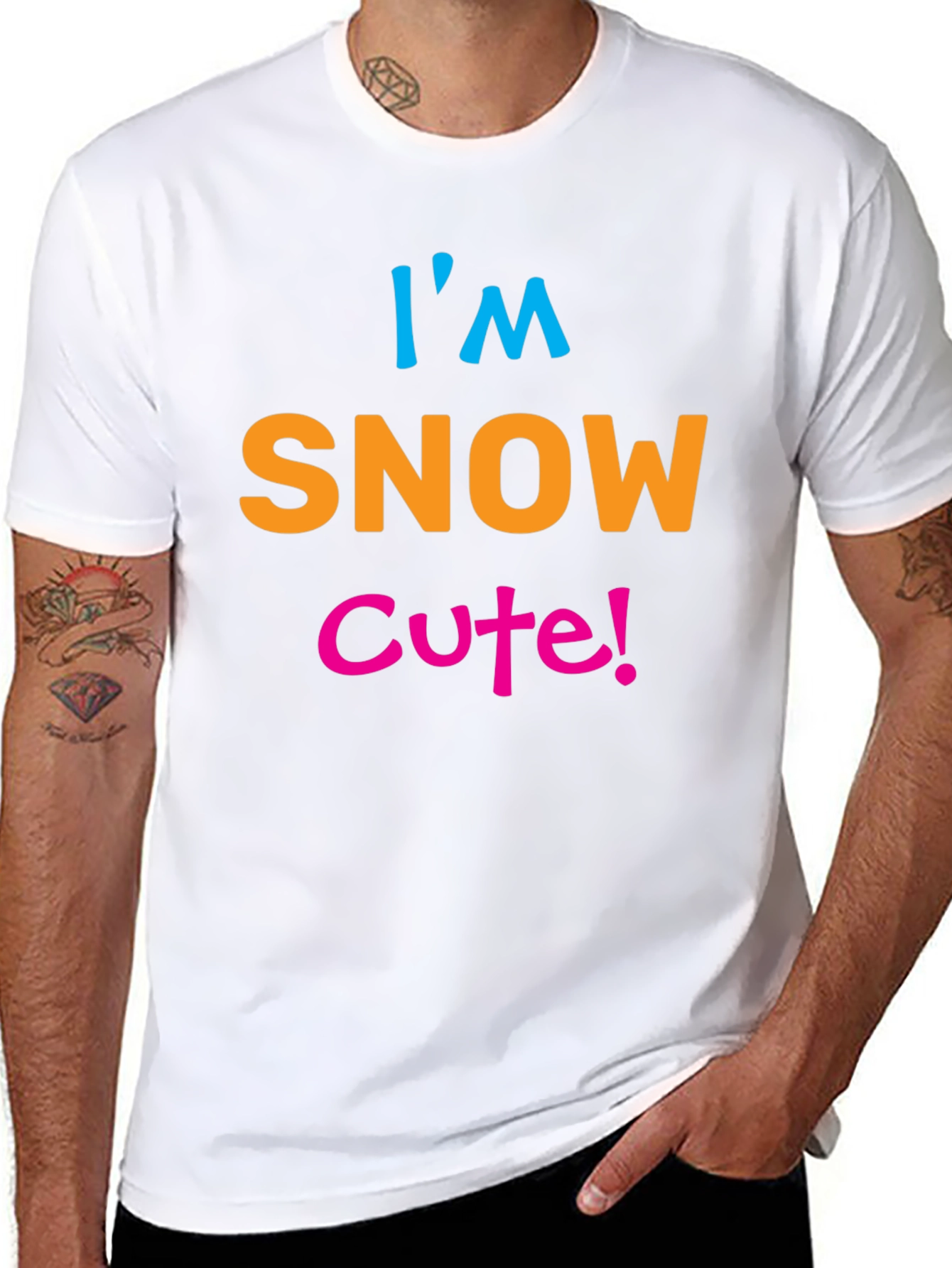 Im Snow Cute! Black Graphic Tee Shirt