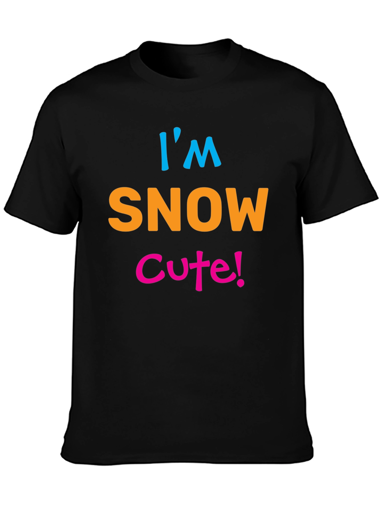 Im Snow Cute! Black Graphic Tee Shirt