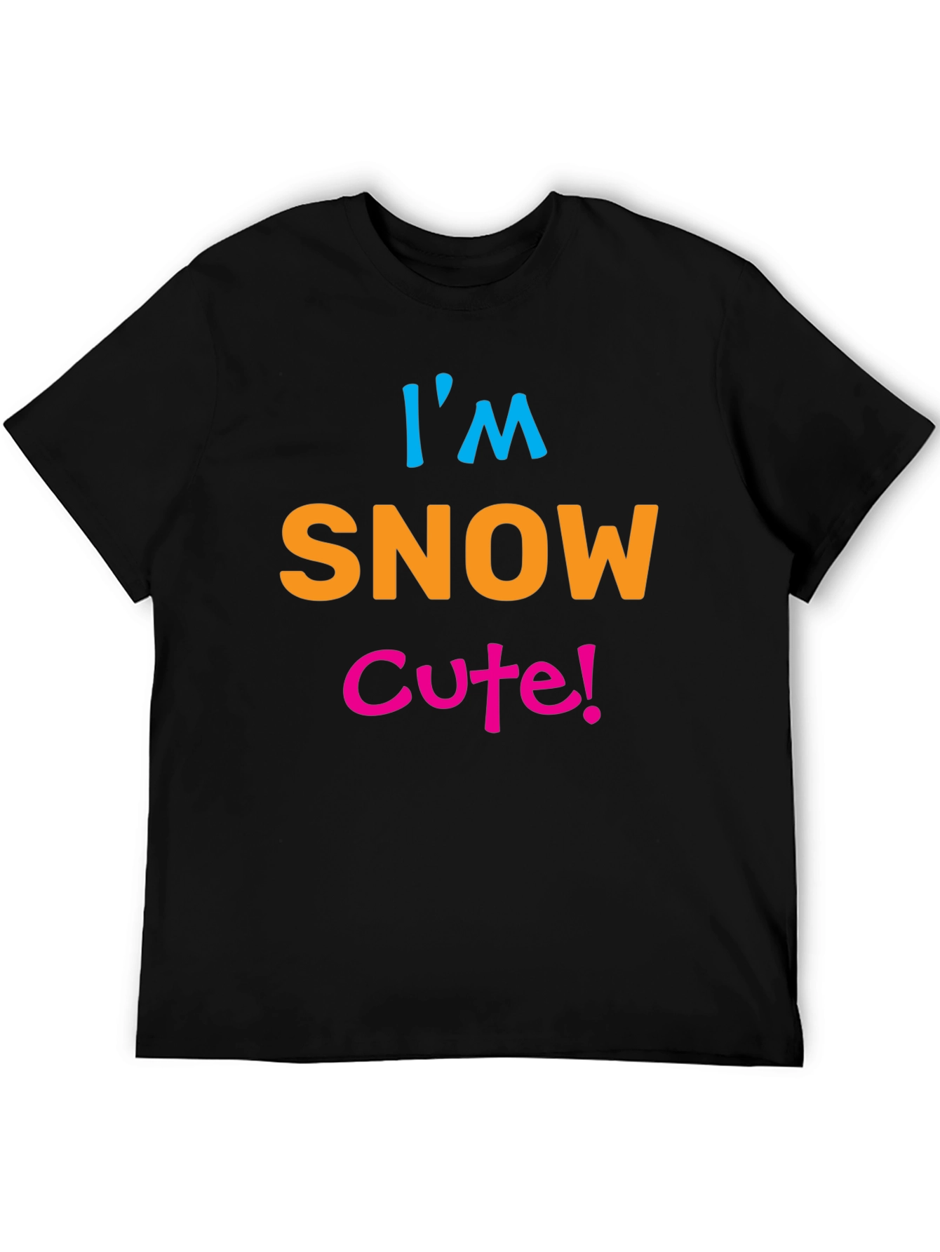Im Snow Cute! Black Graphic Tee Shirt