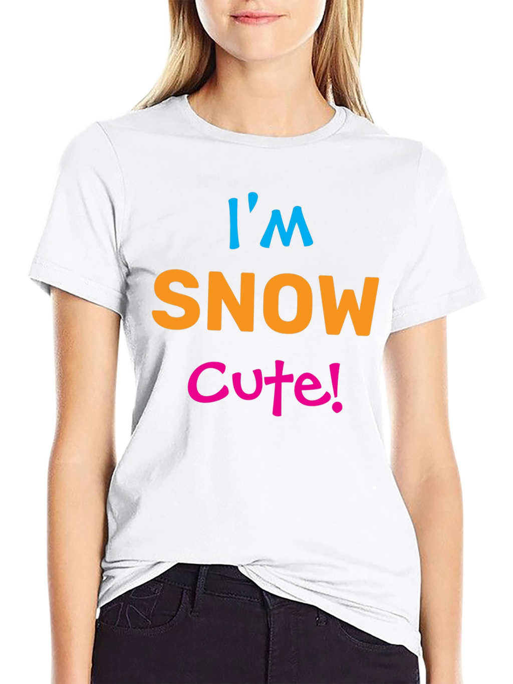 Im Snow Cute! Black Graphic Tee Shirt