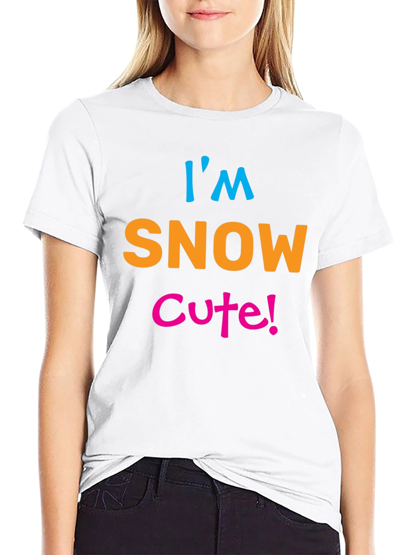 Im Snow Cute! Black Graphic Tee Shirt