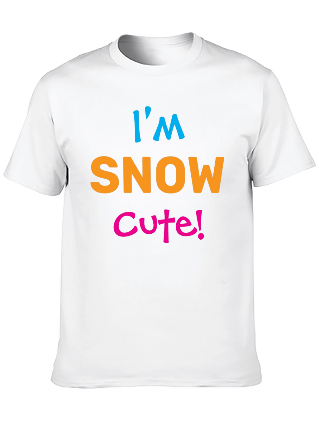 Im Snow Cute! Black Graphic Tee Shirt