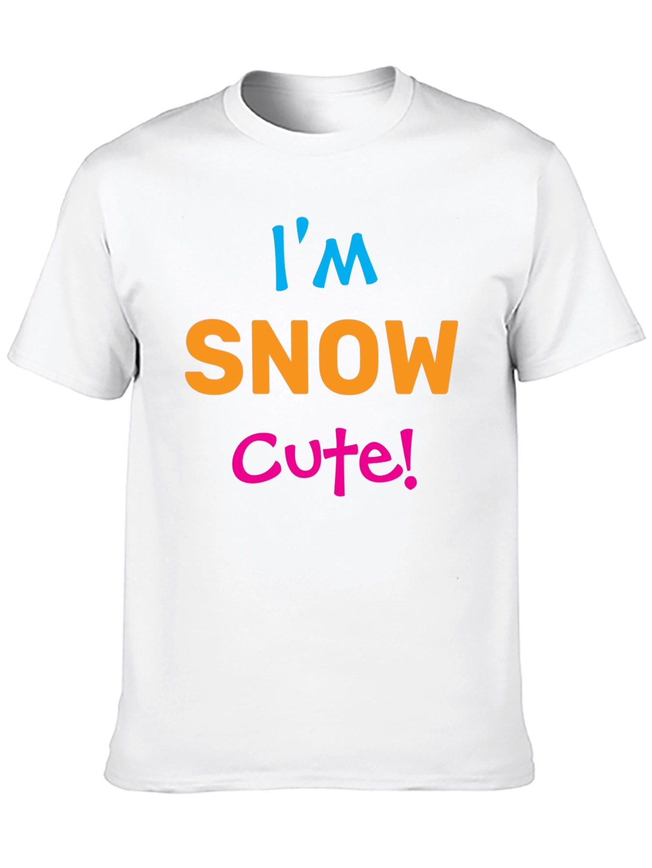 Im Snow Cute! Black Graphic Tee Shirt