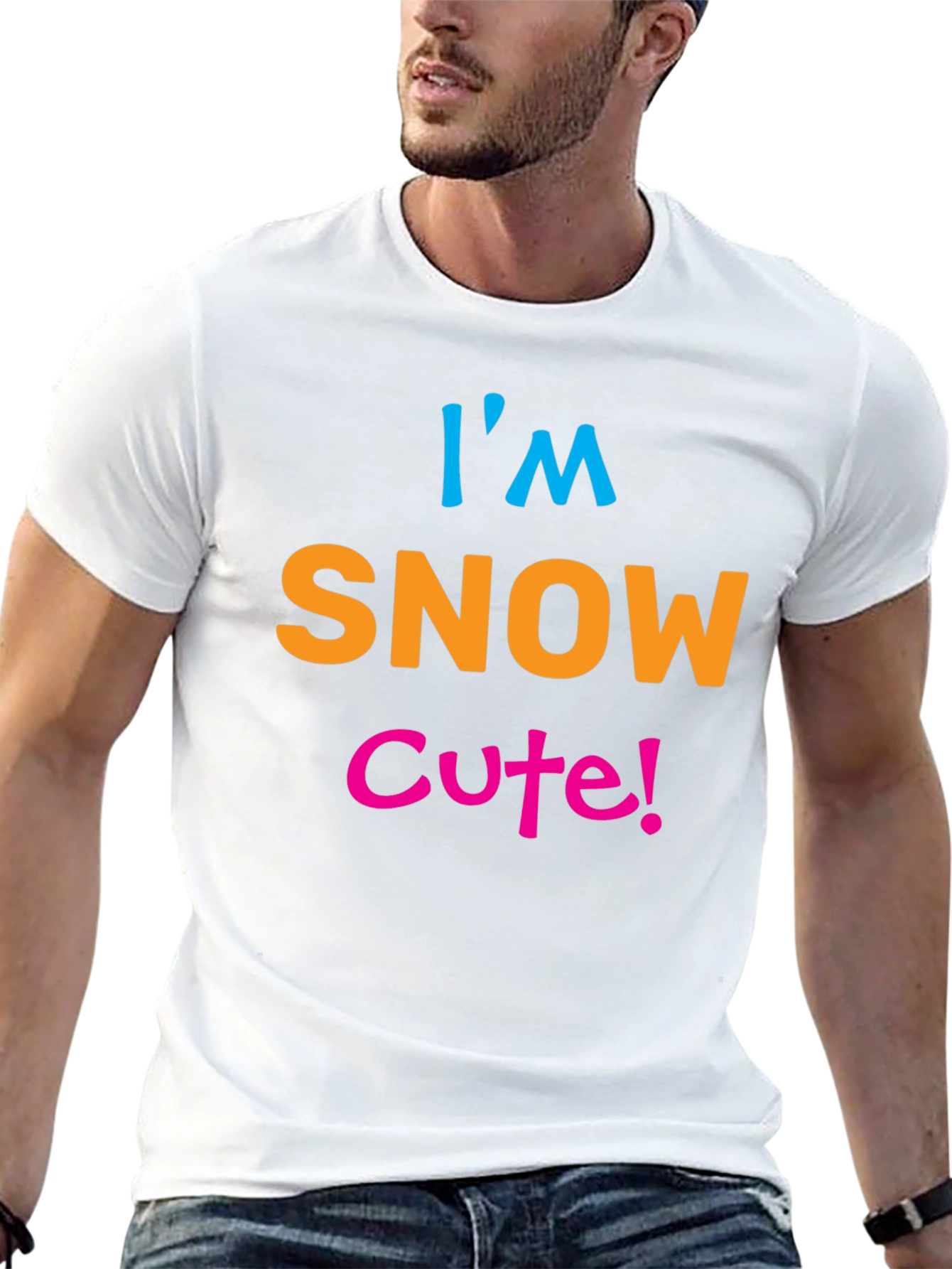 Im Snow Cute! Black Graphic Tee Shirt