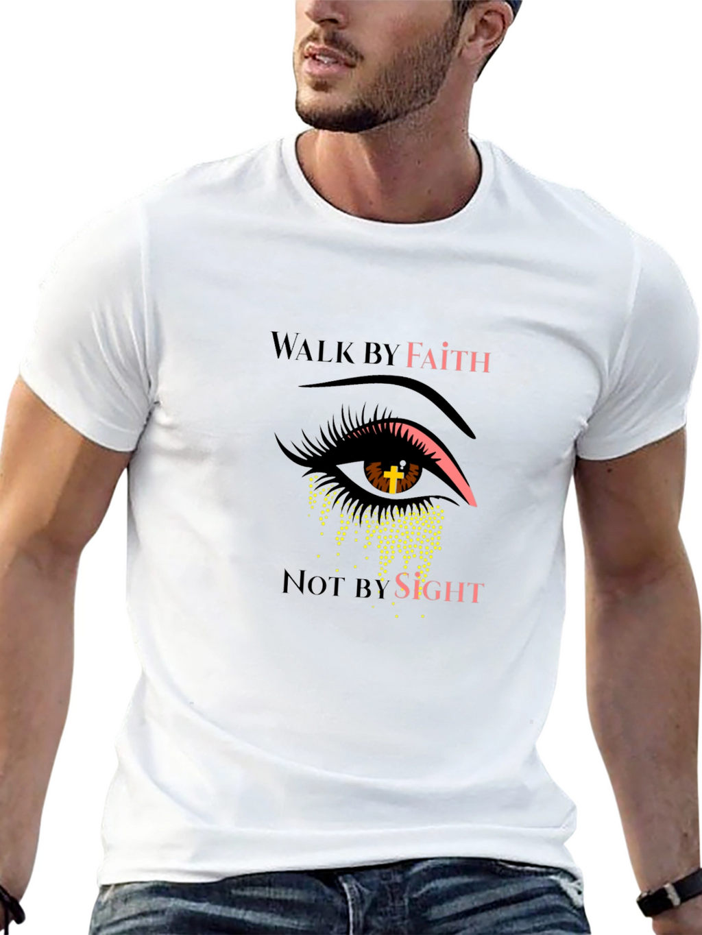 Walk By Faith Graphic Print T-Shirt
