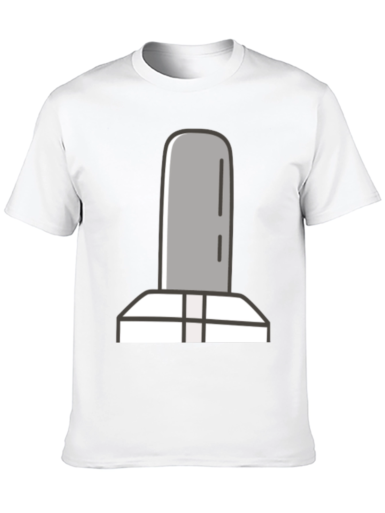 Simple Tombstone Graphic Tee - Black