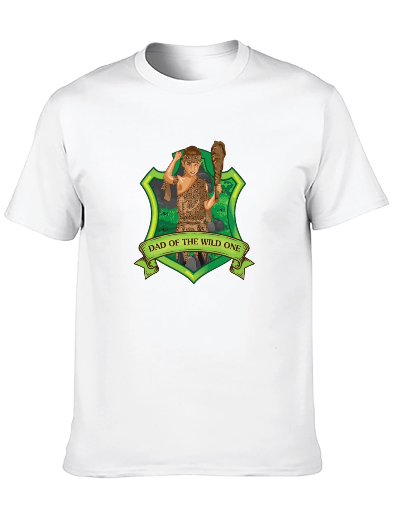 Dad of the Wild One T-Shirt - Funny Caveman Design