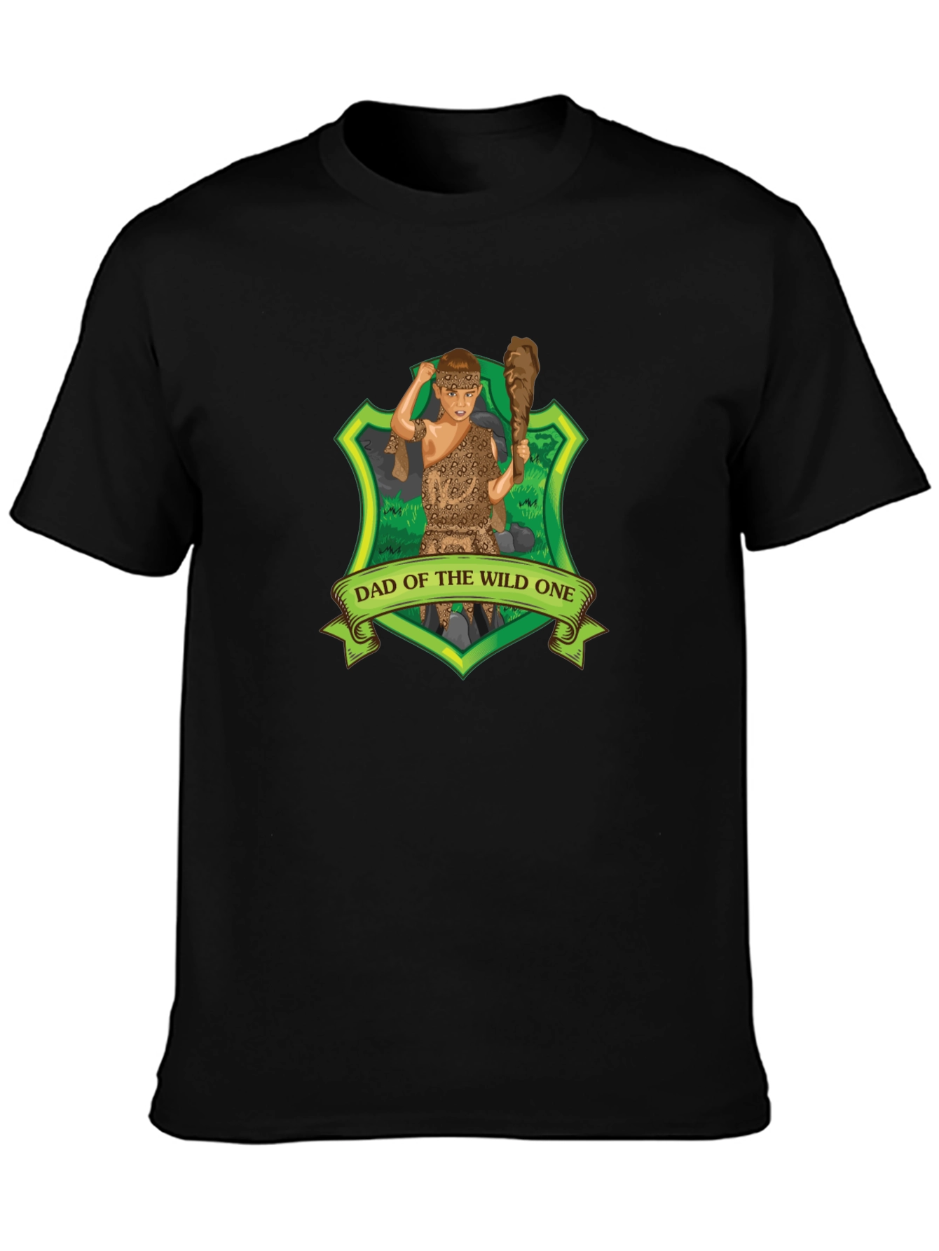 Dad of the Wild One T-Shirt - Funny Caveman Design