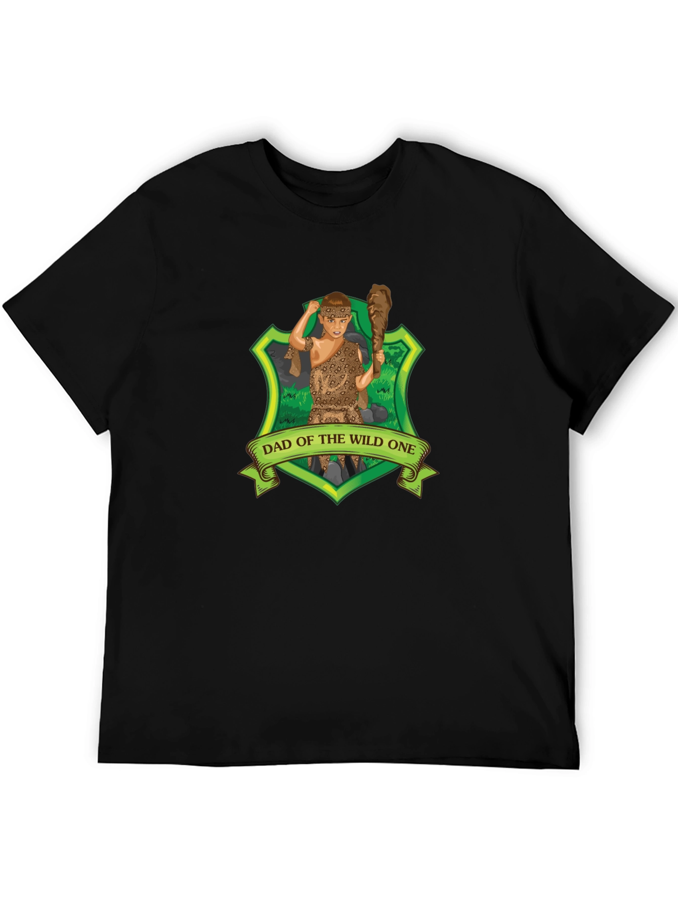 Dad of the Wild One T-Shirt - Funny Caveman Design