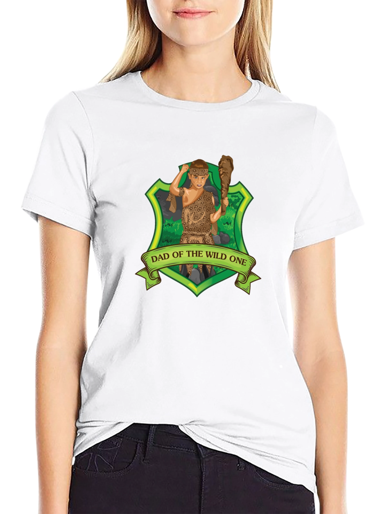 Dad of the Wild One T-Shirt - Funny Caveman Design
