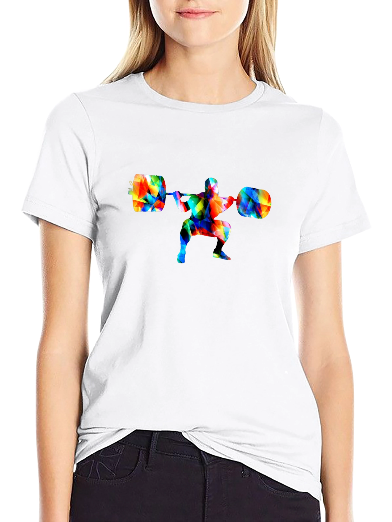 Colorful Weightlifting Squat T-Shirt