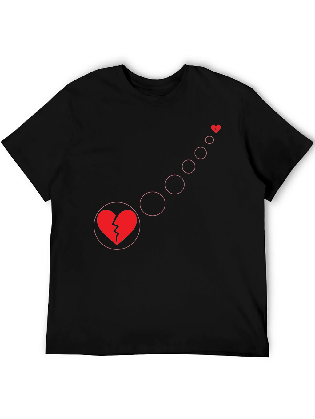 Broken Heart Evolution Black Graphic Tee