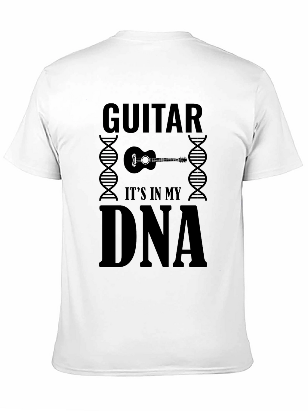 Guitar DNA Black T-Shirt - Music Lover Tee