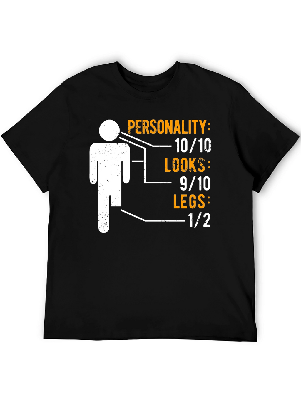 Funny One Legged Man Personality Graphic T-Shirt