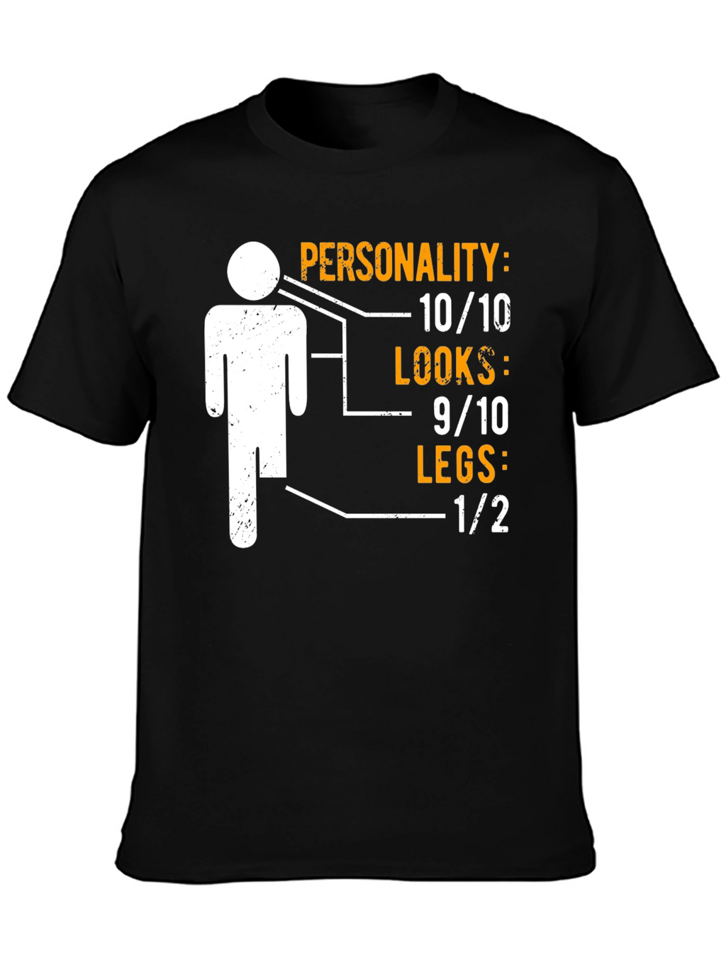 Funny One Legged Man Personality Graphic T-Shirt