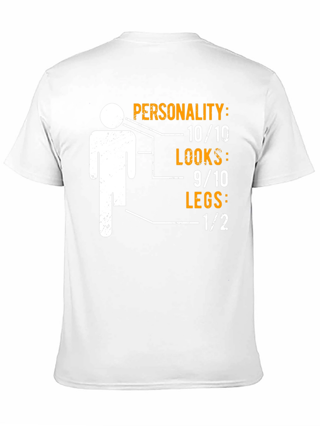 Funny One Legged Man Personality Graphic T-Shirt