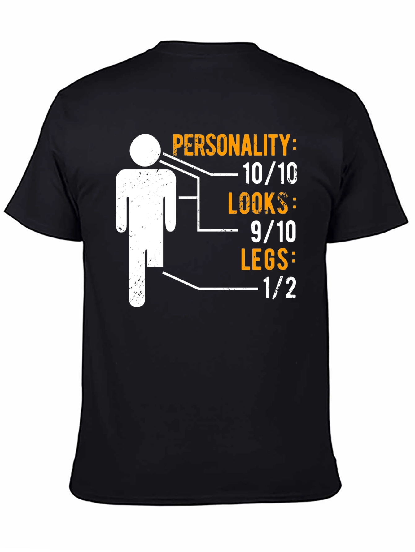 Funny One Legged Man Personality Graphic T-Shirt