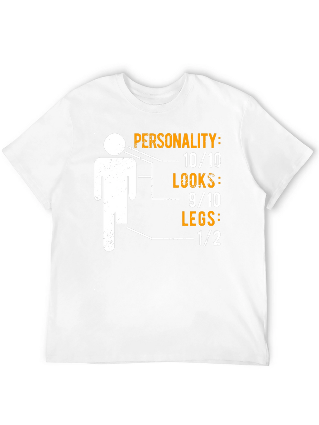 Funny One Legged Man Personality Graphic T-Shirt