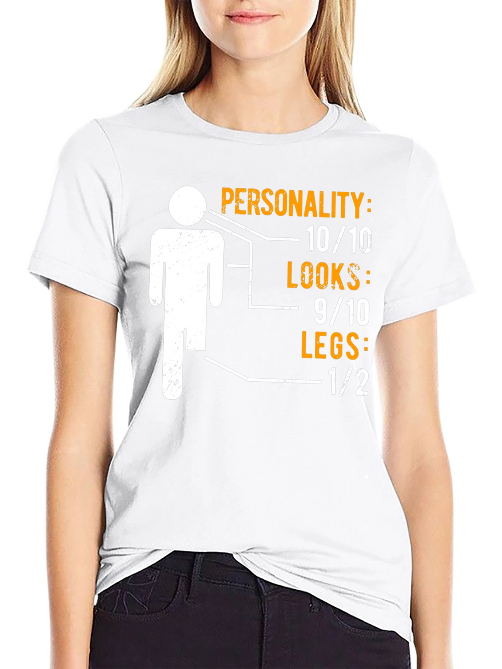 Funny One Legged Man Personality Graphic T-Shirt