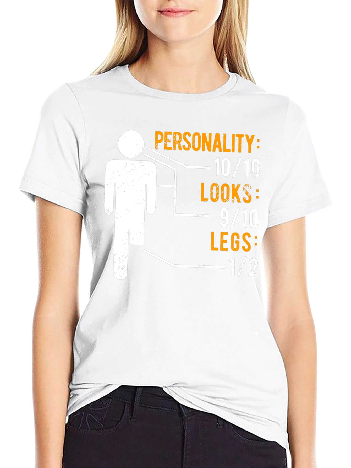 Funny One Legged Man Personality Graphic T-Shirt