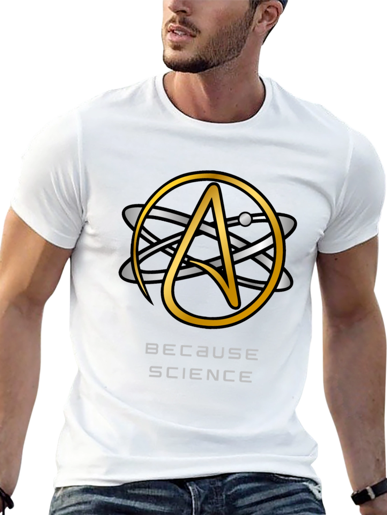 Because Science T-Shirt - Atheist Atom Symbol Design