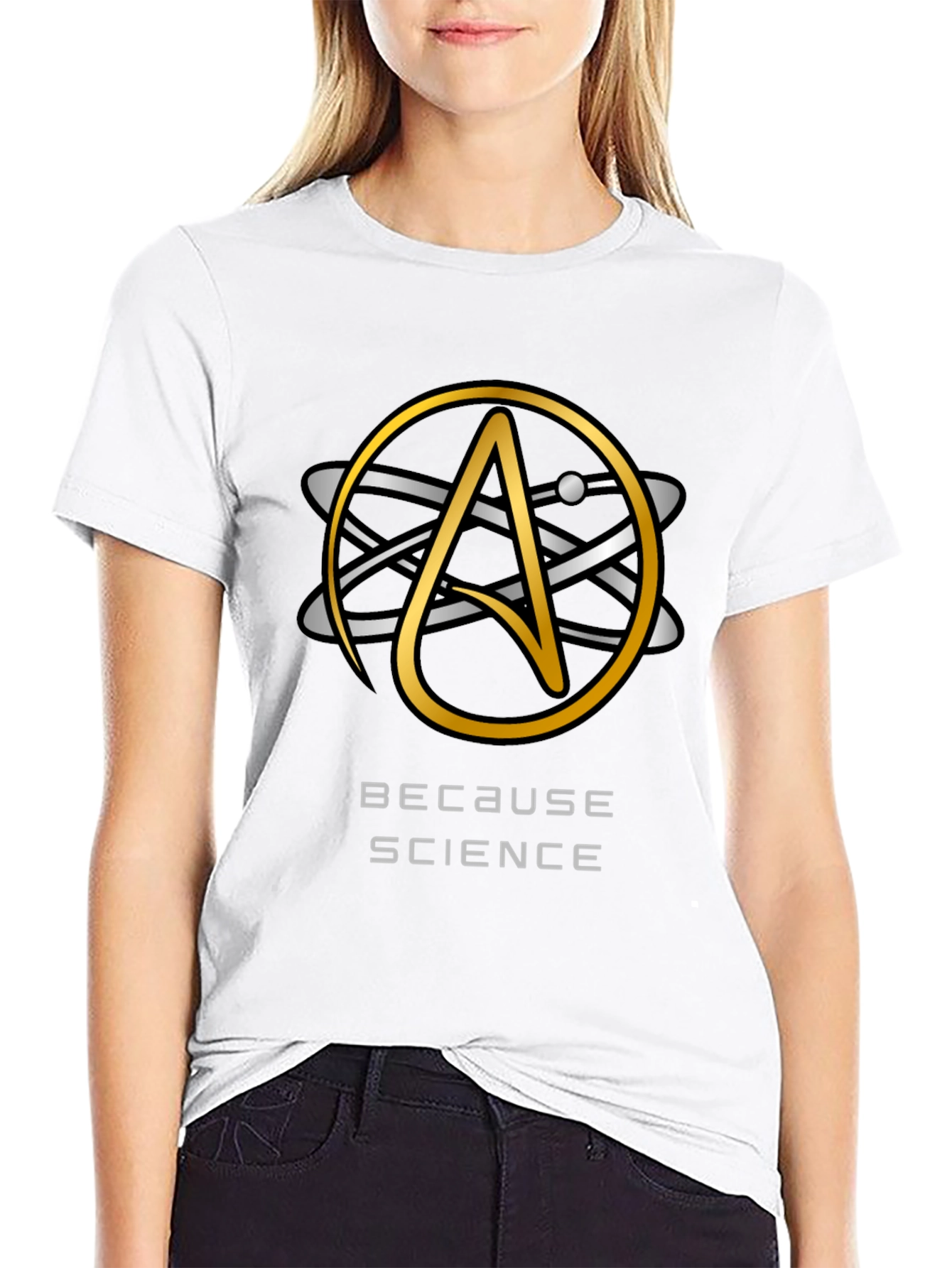 Because Science T-Shirt - Atheist Atom Symbol Design