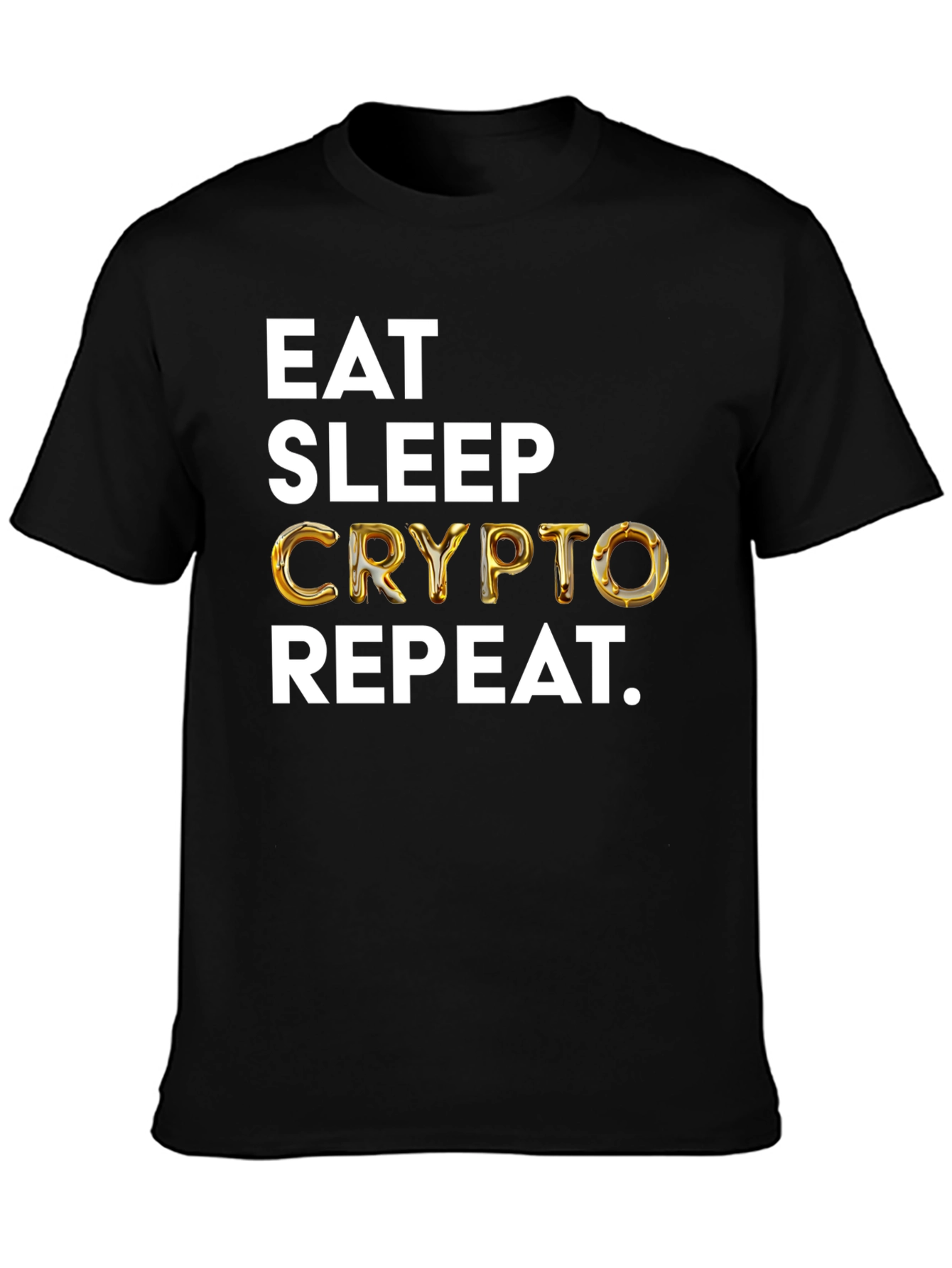 Eat Sleep Crypto Repeat Black T-Shirt